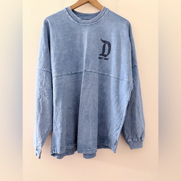 Spirit Jersey Disneyland Long Sleeve Top Blue Mineral Wash chambray XL - Picture 2 of 5